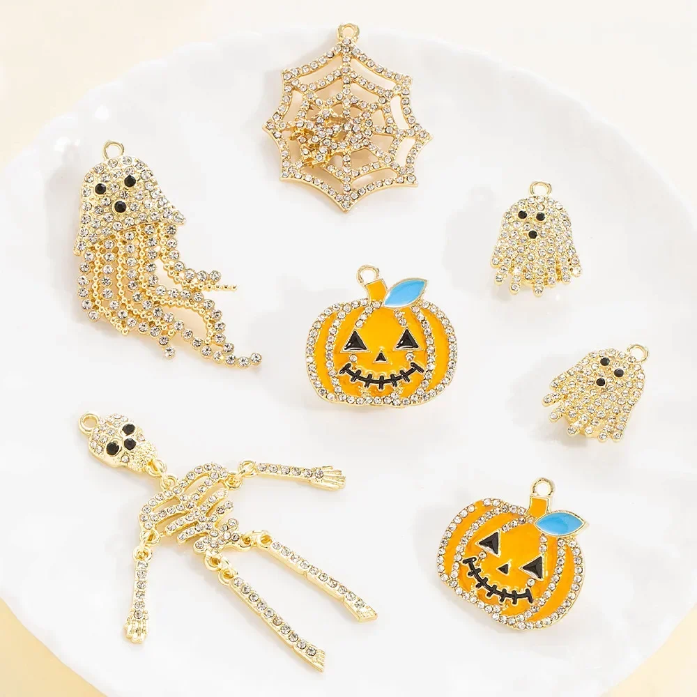 إكسسوارات وديكورات الهالوين الأنيقة والراقية، مجوهرات ذهبية عالية الجودة عيار 16 قيراط مع الاحتفاظ بالألوان العالية