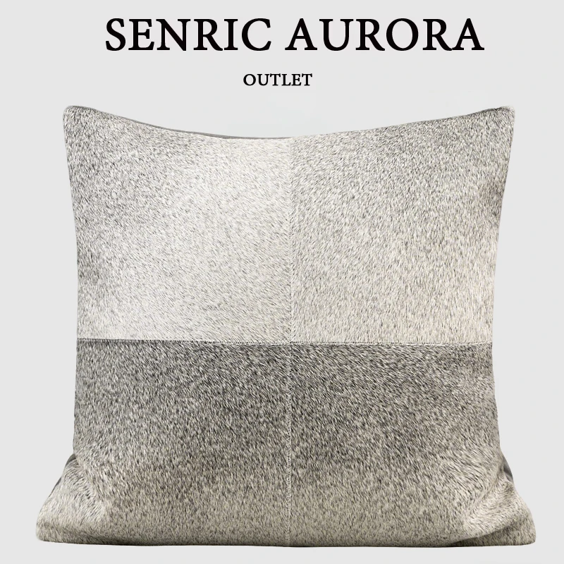 

Роскошный чехол для подушки 30x50, 48x48 см, серая воловья кожа, вышивка крестиком, квадратная наволочка для дома, отеля, кровати, дивана