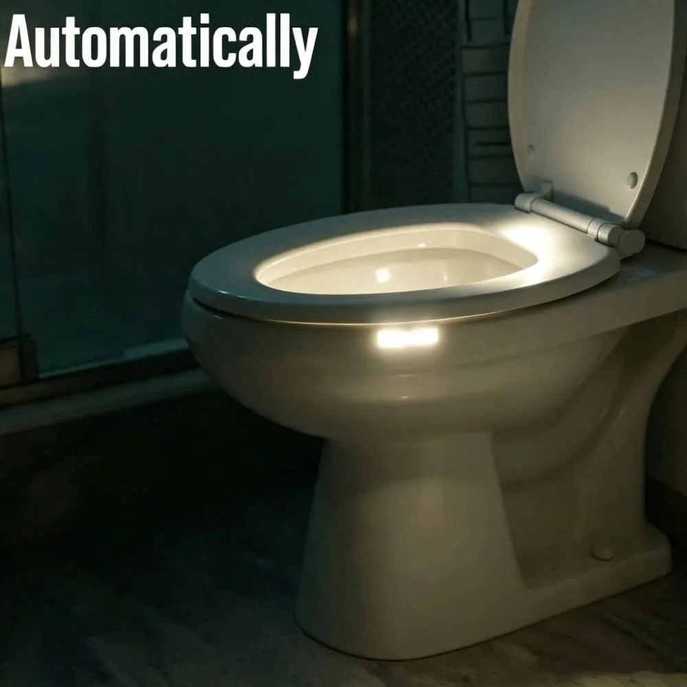 Motion Sensor Toilet Night Light Automatic LED Light Motion Sensor Light Waterproof Design Soft-Light Soft-Light Toilet Light