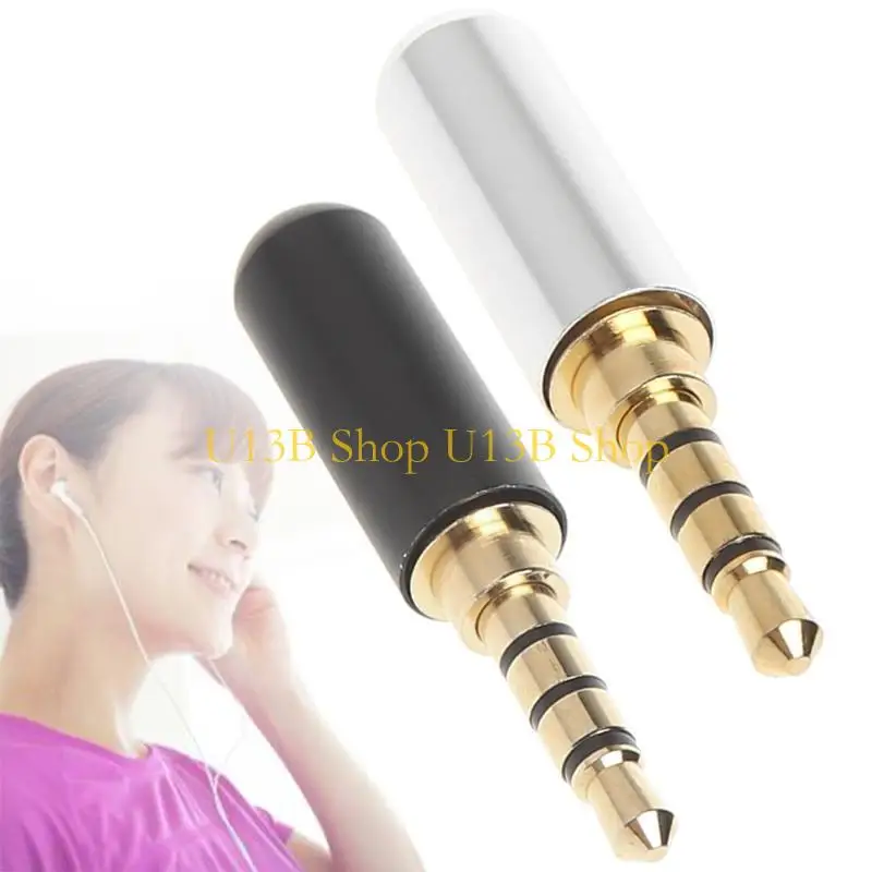 U13B Headphone Plug Stereo Headphone Cable Gold-plated Two-channel Repair DIY