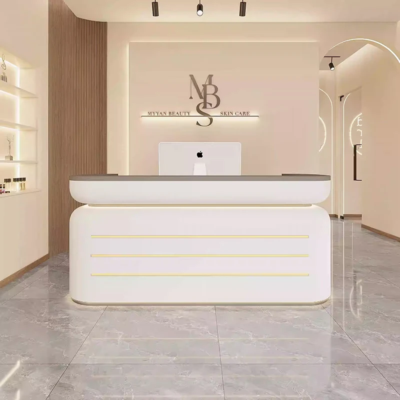 

Modern Business Reception Desks Cashier Luxury Front Desk Reception Desks Checkout Counter Shop Office Furniture Receptie LLRD