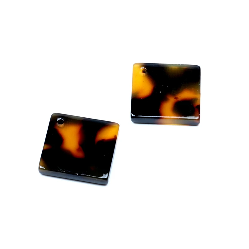Leopard Print Tortoise Shell Charm Acetate Acrylic Bead Earring Parts