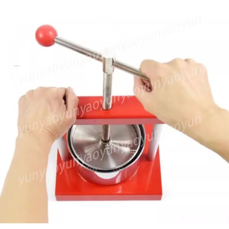 Stainless Steel Manual Press for Lard Residue Grape Pomace Herbal Dregs, Multipurpose Water Extractor Kitchen Tool