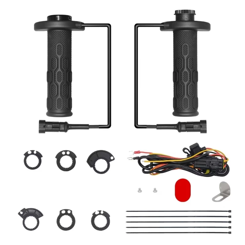 

2024 Новые ручки с подогревом для квадроциклов, 12 В, 22 мм, обогреватель руля, 5 передач, регулируемая температура
