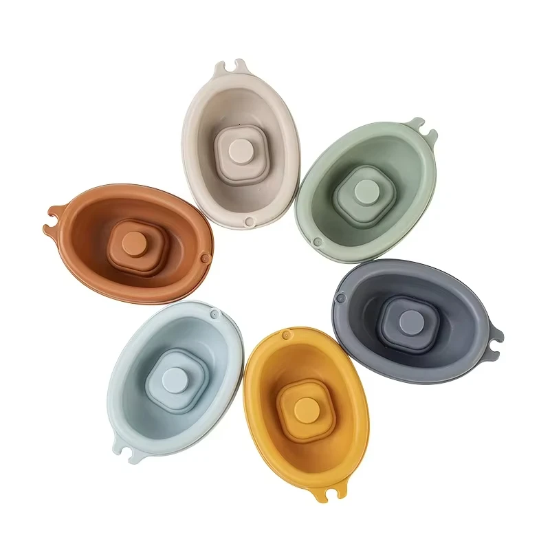 ألعاب حمام الطفل التراص القوارب العائمة لطيف الحيوانات لينة إصبع الدمى مجموعة لعب للأطفال الحمام حوض استحمام الطفل لعب المياه اللعب