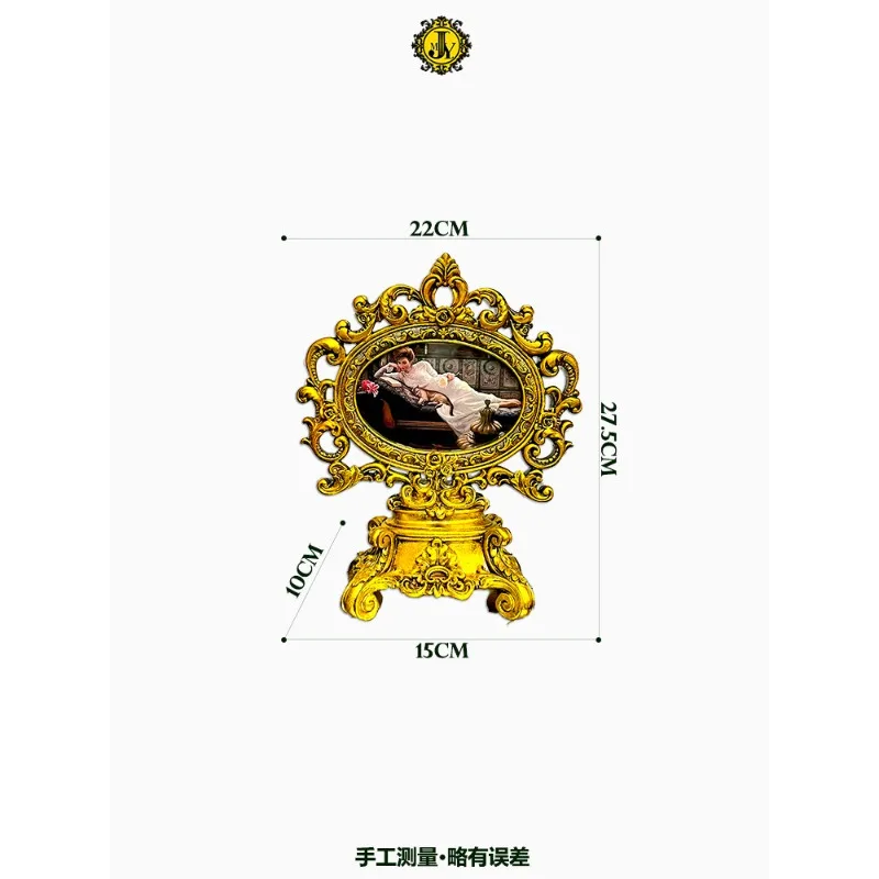 French villa medieval exquisite ornaments, entrance tabletop, American European retro high-end decorations