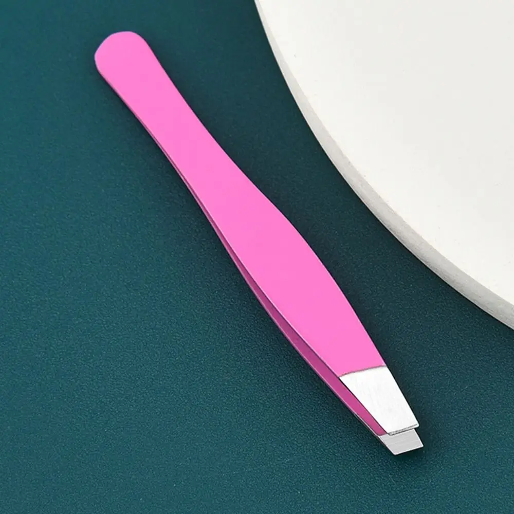 Hair Beard Removal Eyebrow Tweezers Trimming Tool Eyelash Extension Tweezer Hair Removal Clip Colorful Stainless Steel