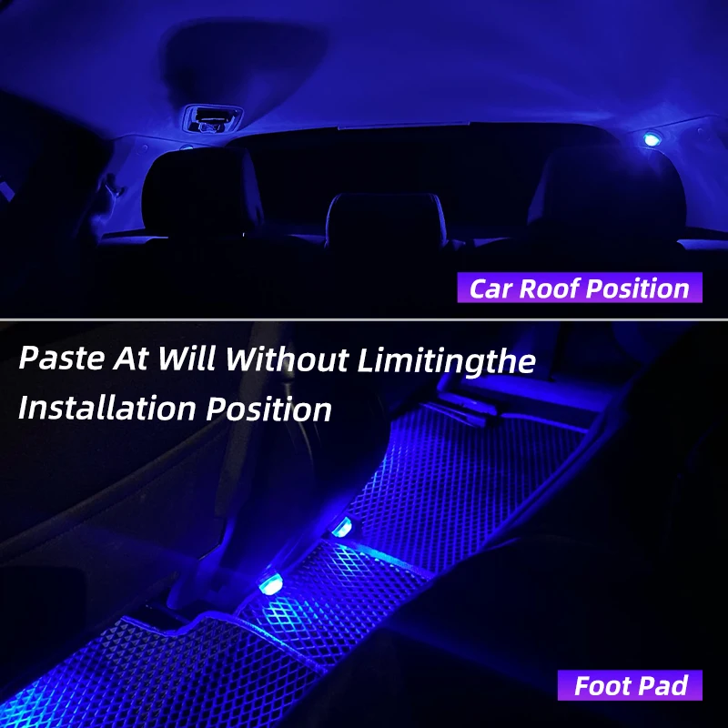 Kabellose LED-Autoinnenraumbeleuchtung mit Fernbedienung 13 Farben Diamant-Tauchlicht Auto-Dach- & Fußraum-Atmosphärenlampe Deko – Detail 8