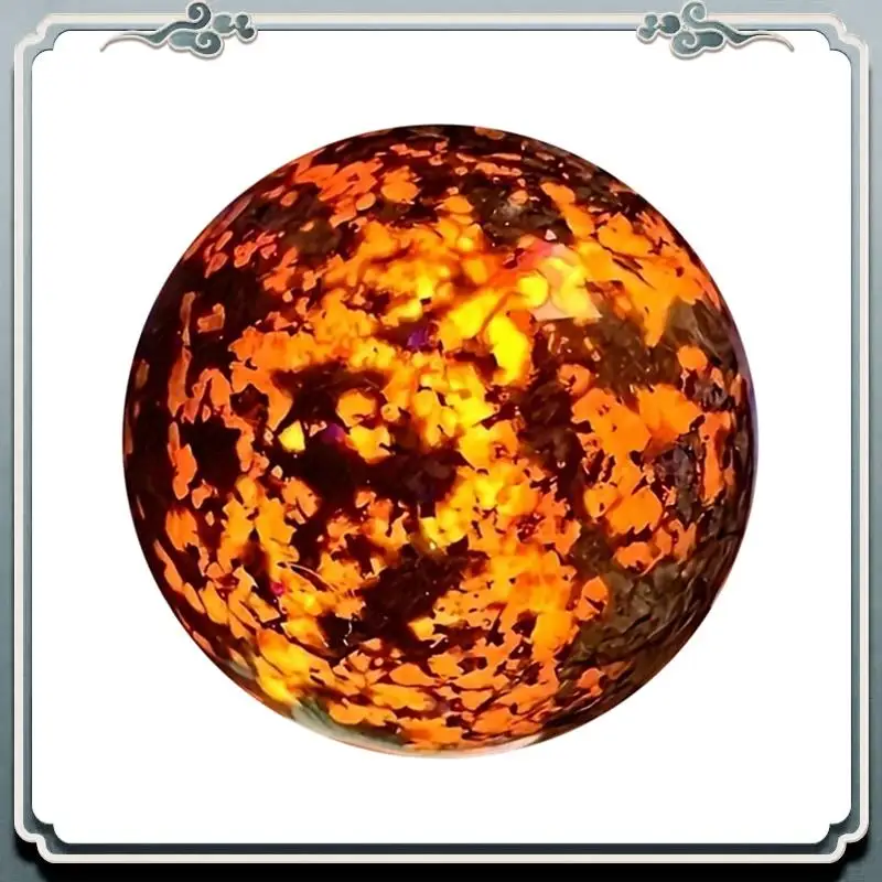 Natural Flamestone Crystal Ball Ornament UV Reactive Sodalite Sphere Handcrafted Polished Home Decor Top-Rated