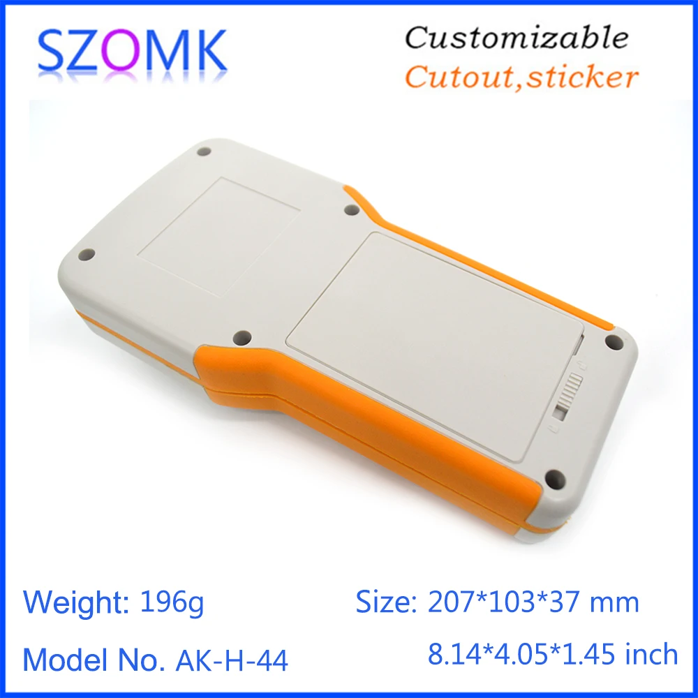 1 Piece 207*103*37 mm SZOMK Plastic handheld enclosure control box hot sales plastic enclosure casing pcb design with keypad