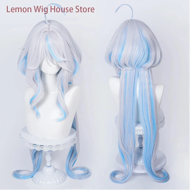 

ABC123Focalors Cosplay Furina Adult Unisex Anime Wigs Halloween Props Xmas Gift Long Straight Synthetic Wig H3;b,6/k'5;