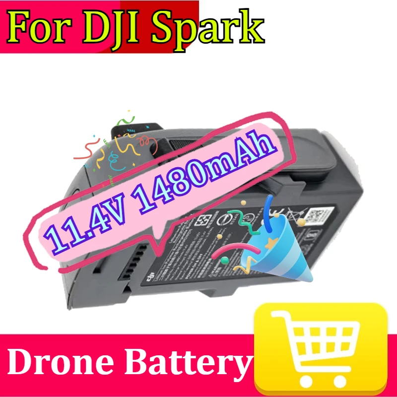 

Новая улучшенная аккумуляторная батарея 11.4V 1480mAh для дрона DJI Spark, высококачественная перезаряжаемая интеллектуальная батарея для БПЛА.