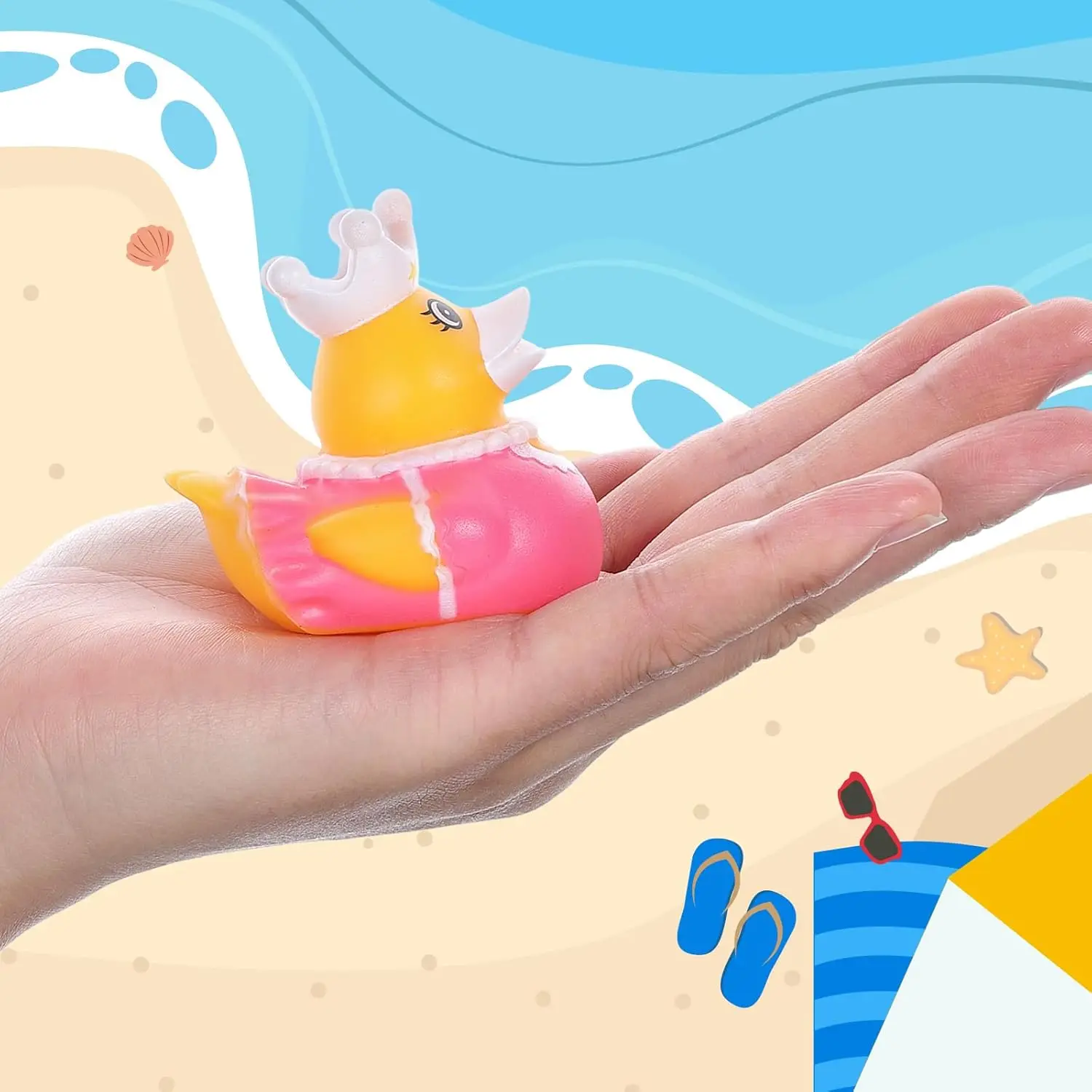 30Pcs Rubber Duck Assorted Cruising Rubber Duck Plastic Duck for Bath Toy,Beach Pool Activity,Party Favor,Cruise Ship HidingDuck