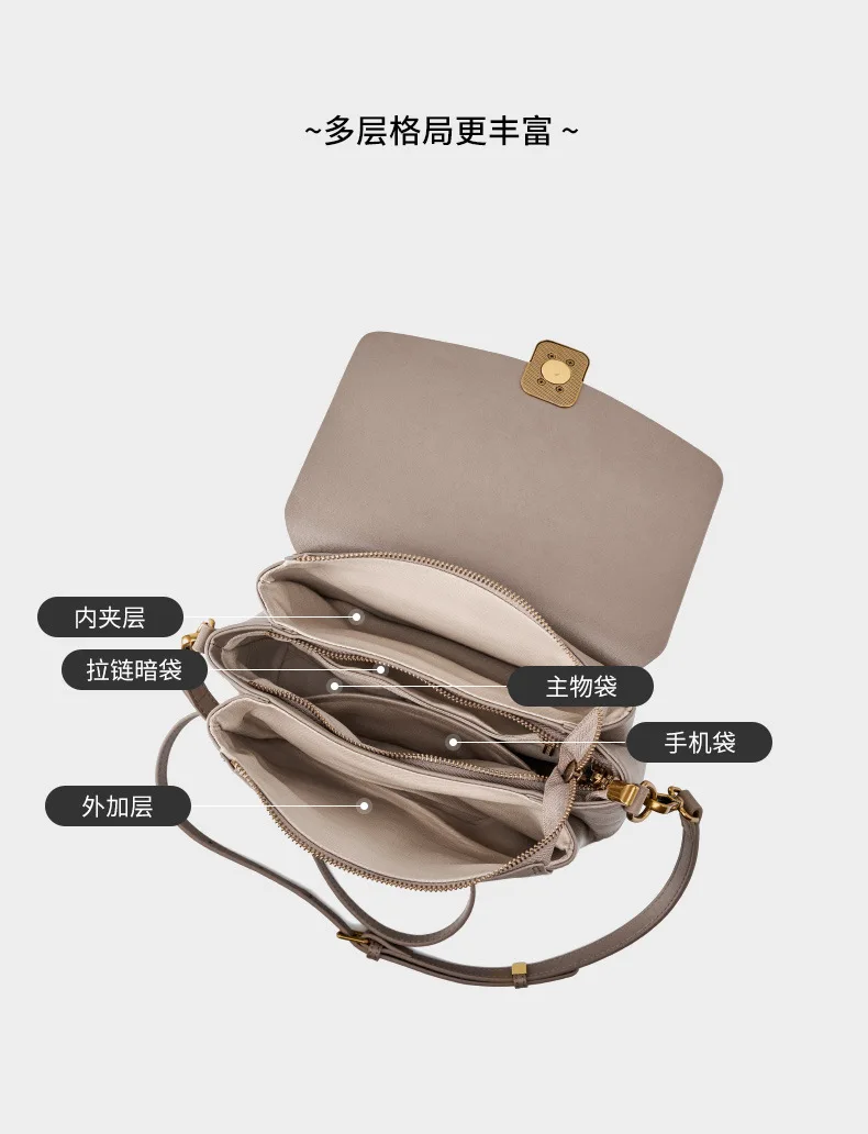 2026 New Autumn Winter Genuine Leather Women's Tote Bag Elegant Commuter Large Shoulder Armpit Crossbody Bag