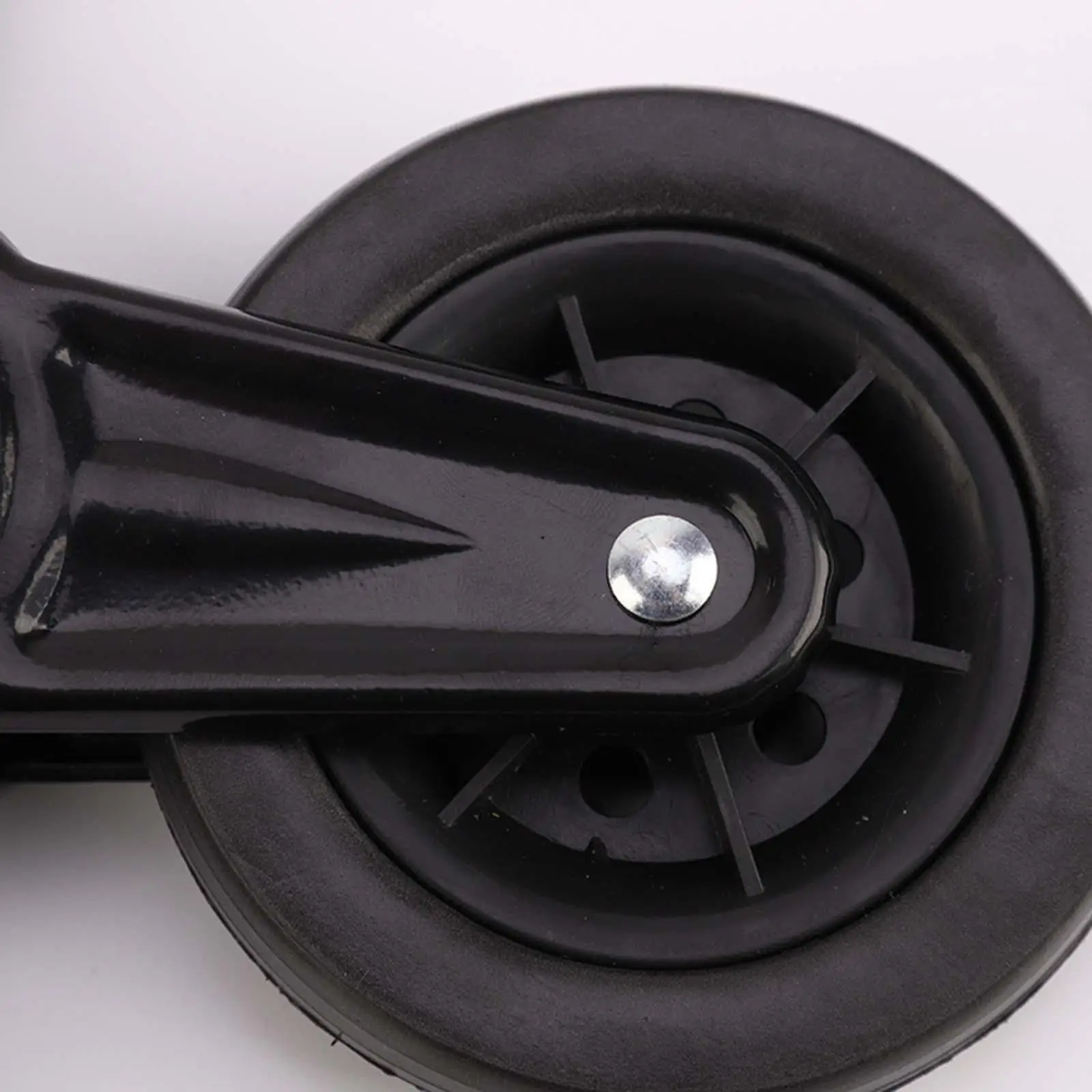 Roue LeicWheels en caoutchouc pliante pour chariot d'épicerie, noir, robuste, facile à installer, escalade d'escalier, diamètre 9.5cm, pièces de réparation, 2 pièces