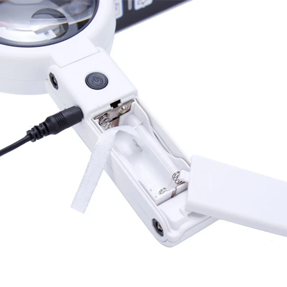 Foldable with 8 LED Light 5x 11x Stand Desk for Jewelry Appraisal Reading Repair Magnifying Glass Portable Hand-held