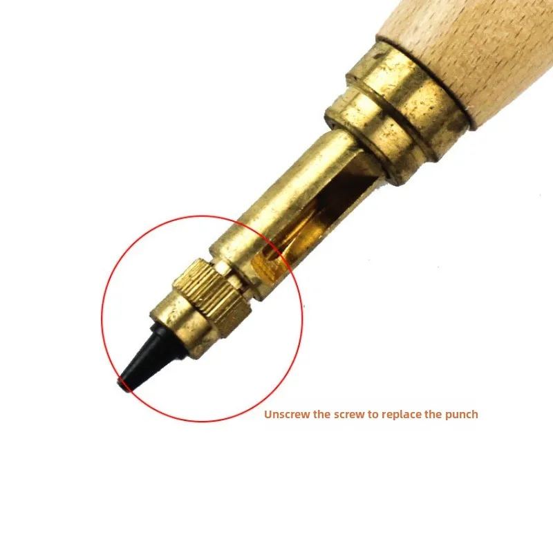 DIY Silent Belt Puncher Multi-Functional Leather Round Hole Punch Engraving Tool