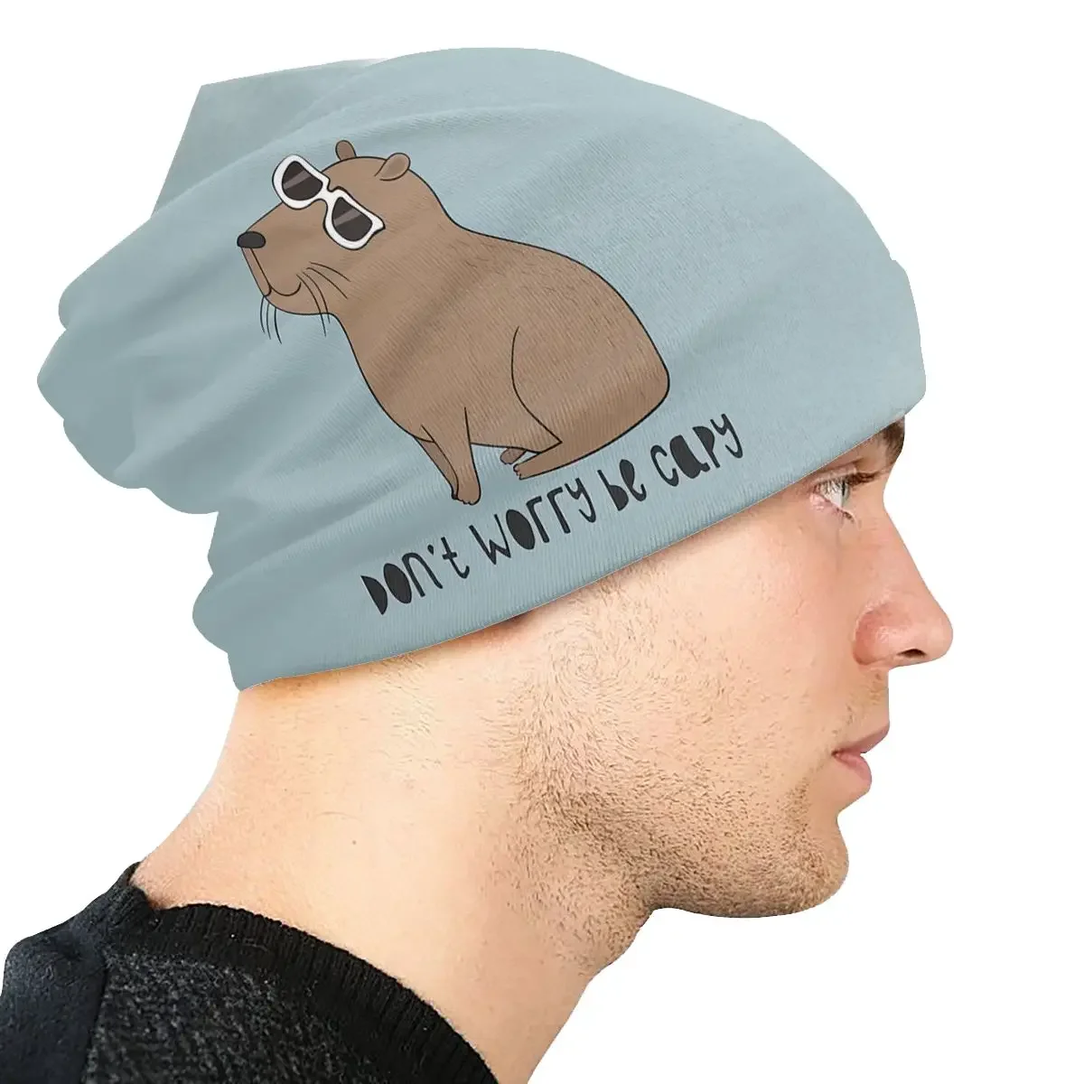 Seien Sie Capy Capybara Capybara niedlichen Tier Unisex Motorhaube dünne Outdoor Skull ies Mützen für Männer Frauen