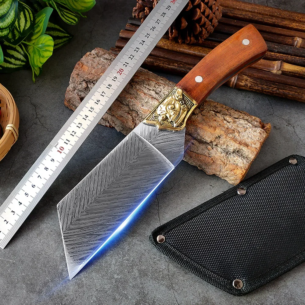 5inch 5Cr15 Stainless Steel Kitchen Knife Meat Cleaver Chef Knives Fish Vegetables Cutter Cooking Tools Outdoor Hunting Knife