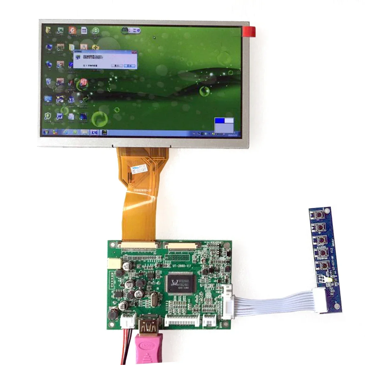 New 800x480 Fpc 50 Pin Connector AT070TN94 7 Inch Tft Lcd Display Module with Controller board