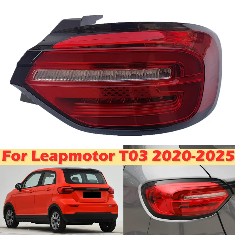 DinCh NEW For Leapmotor T03 2020-2025 Taillight Brake Light Rear bumper taillamps tail light Assembly