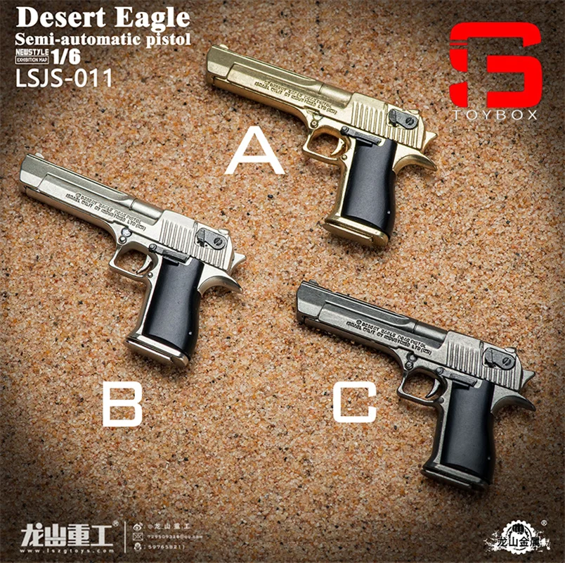 In Stock 1/6 LSJS-011 Desert Eagle LSJS-012 M1911 Pistol Model Soldier Scene Accessories Props Fit 12'' Action Figure Body