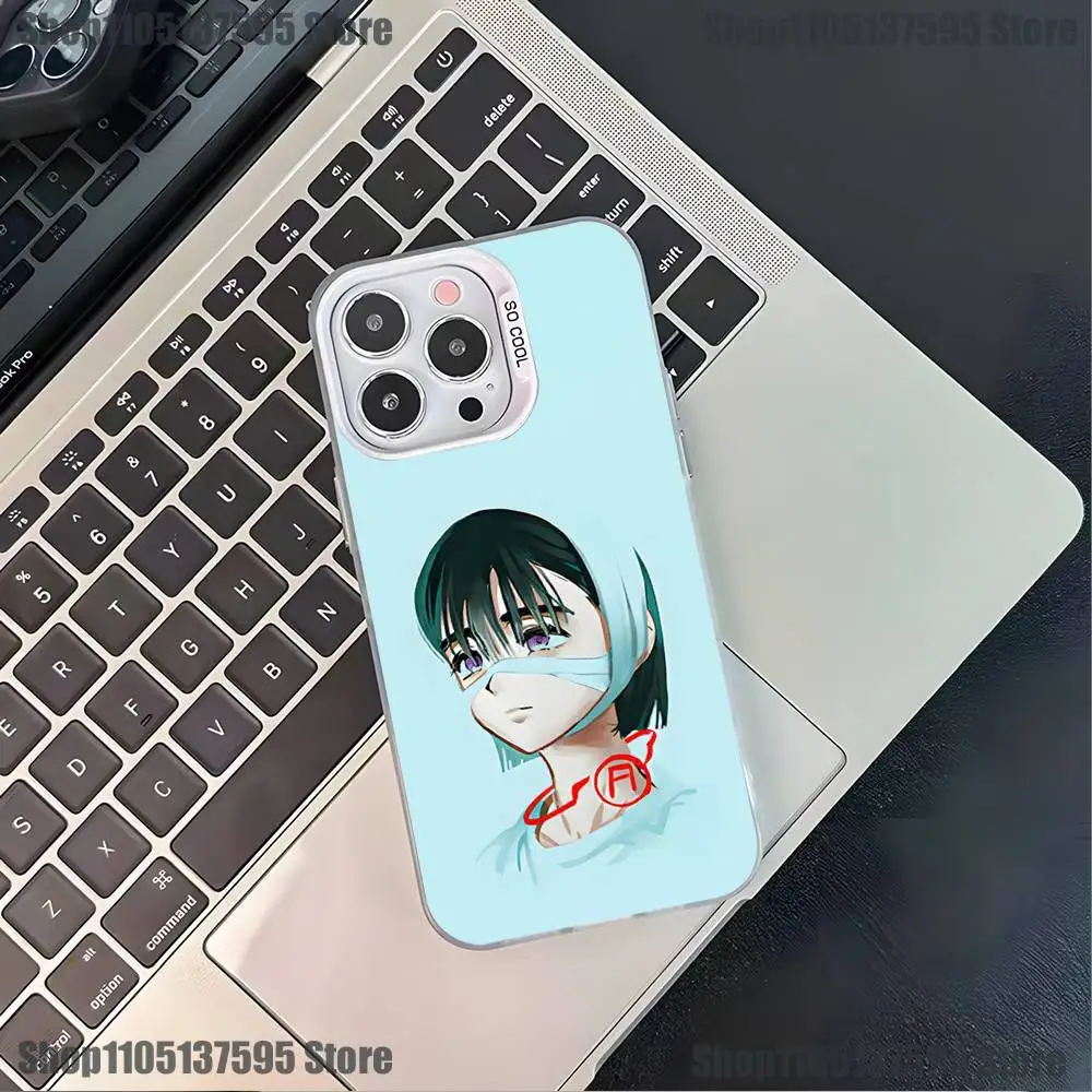 Funda de teléfono A-Aliens Stage Suas y Mizis para iPhone 17,16,15,14,13,12,11,Pro,XS,Max,Plus,Mini,SE4,E, funda blanca mate a prueba de golpes