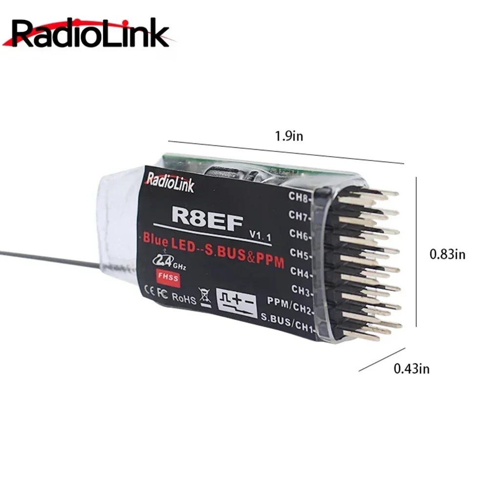 Radiolink R12DSM R12DS R9DS R8FM R8EF R8FM R6DSM R6DS R6FG R6F Rc Ontvanger 2.4G Signaal voor RC Zender