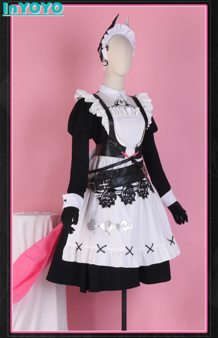 InYOYO Irene Cosplay Costume Arknights AMBIENCE SYNESTHESIA Game Suit Maid Uniform Dress Halloween Party Outfit Women New 2023