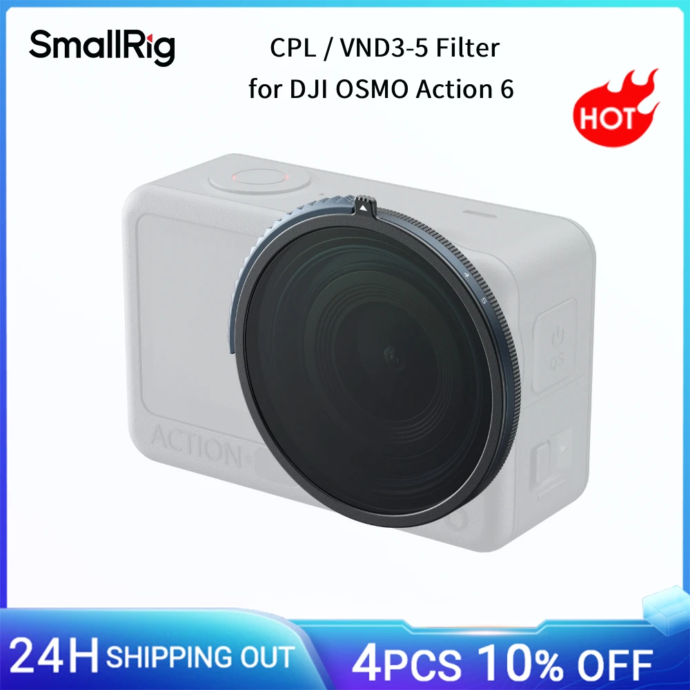 

SmallRig CPL / VND3-5 Filter for DJI OSMO Action 6, 2-in-1 Filter Premium Optical Glass with Storage Case -5894