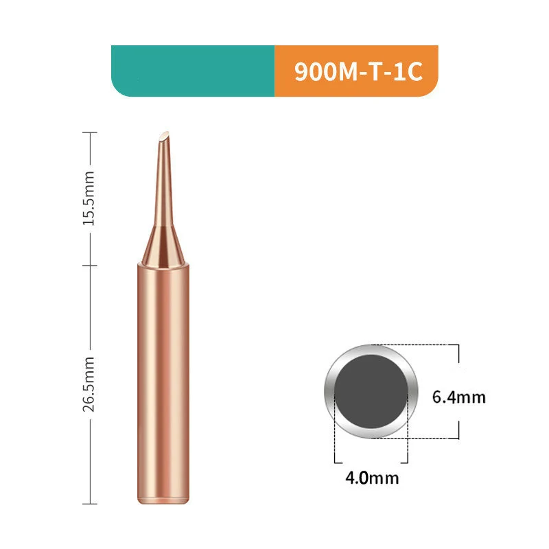 10Pcs/Lot 900M-T-1C Soldering Replacement Temperature Solder Iron Tips Head Tool 936,937,938,969,852D Soldering Station Welding