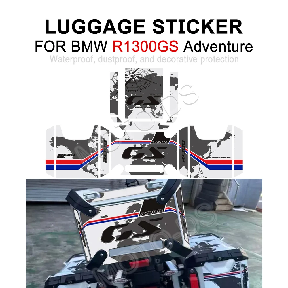 

Motorcycle Luggage carrier Trunk Luggage Panniers Aluminium Side Top Cases Stickers For BMW R1300GS R1300GSA ADV Adventure