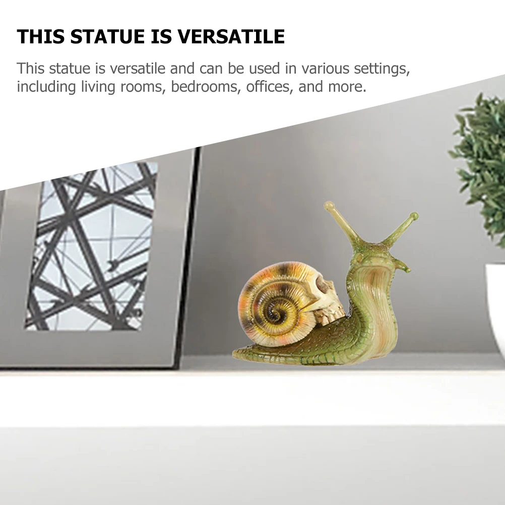

2Pcs Resin Snail Decor Practical Sturdy for Living Room Office Tabletop Decoration Snail Decor Resin Ornament