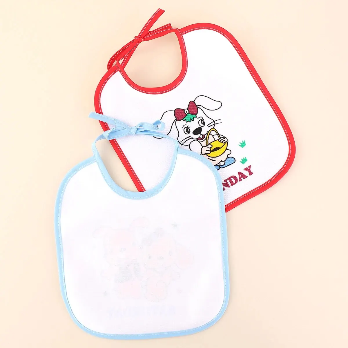 7pcs Weekly Without Repeating Baby Bibs U Shaped Newborn Infants Waterproof Printing Burp Cloths Saliva Towel for Baby view 5