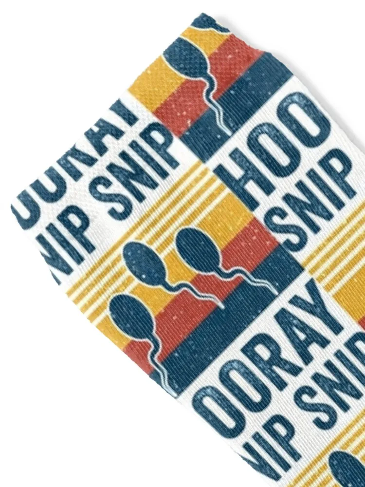 Funny Vasectomy Snip Snip Hooray Retro T-ShirtFunny Vasectomy Snip Hooray Retro Gag Socks winter gifts Boy Child Socks Women's