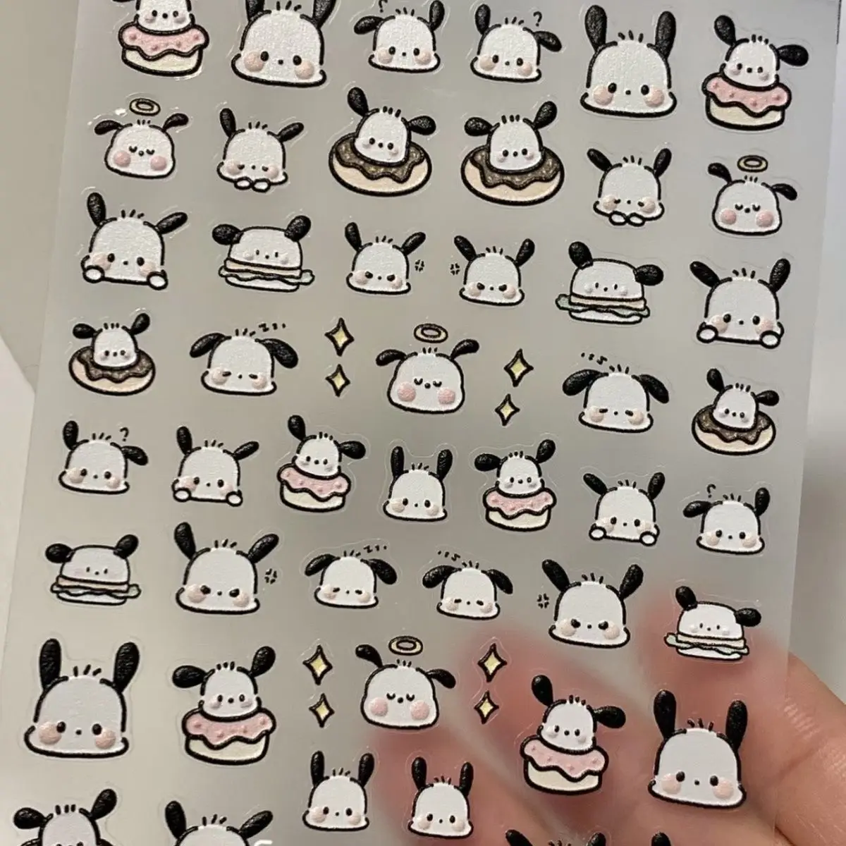 Cartoon Kawaii Pochacco Sticker Student Manicure Stickers Adhesive Water Proof Kawaii Tags Paster Decals Jewelry Girl Patch Gift