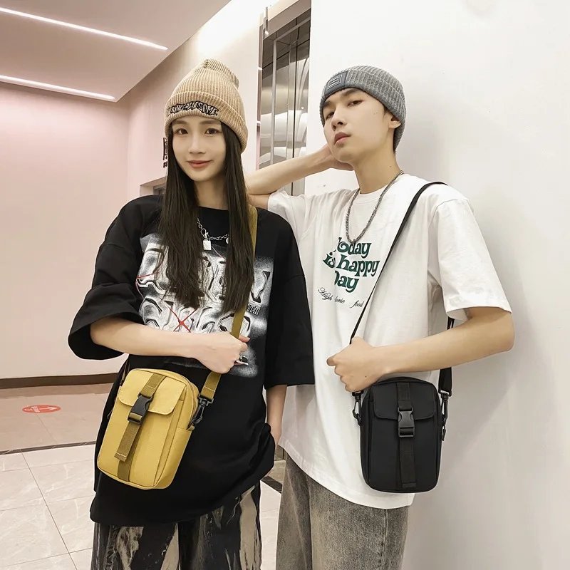 

Нейлоновые женские сумки через плечо 2023, маленькие сумки на плечо для мужчин, корейские однотонные студенческие сумки для телефона, мини-сумки-мессенджеры, сумка