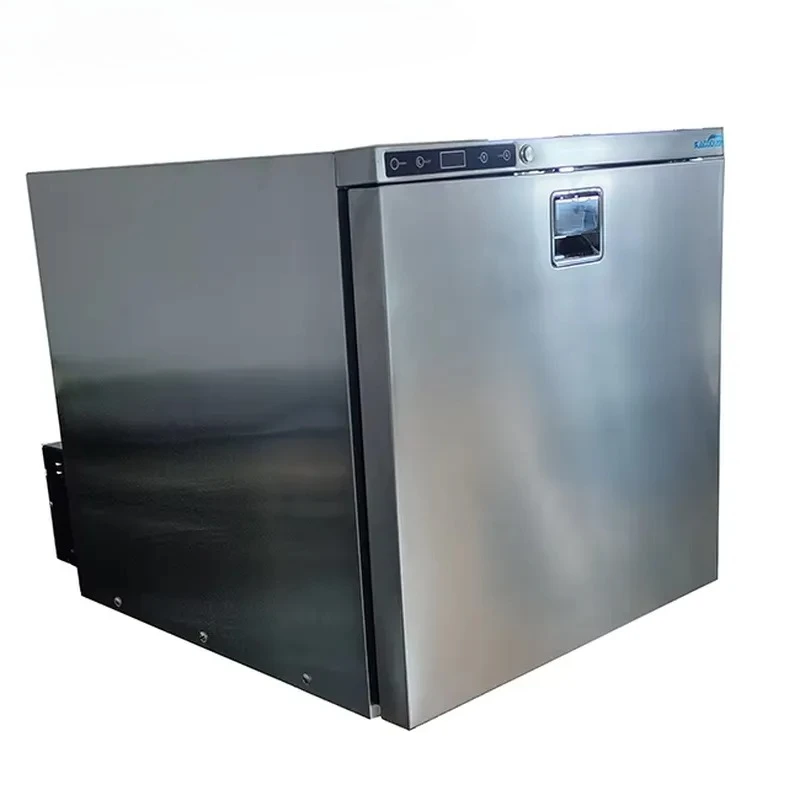 All Stainless Steel 12V/24V DC Compressor Car Fridge & Yacht Drawer Freezer with -12C to +10C Temperature Range CE Certified