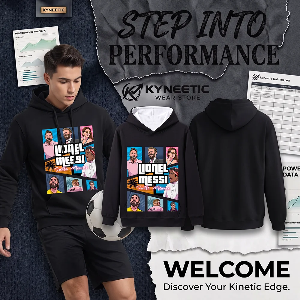 Casual Sport Parent-Child Hoodie Cartoon Pullover Long Sleeve Sweatshirt Holiday Christmas Birthday Football Legend Print Cloth