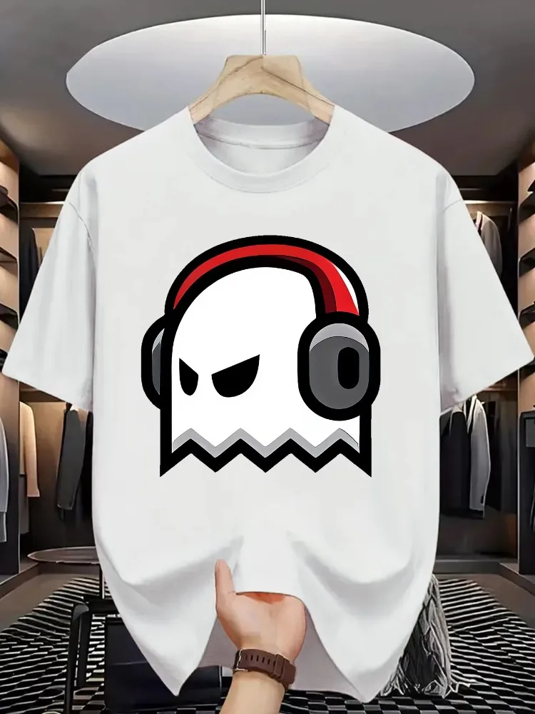 Trendy American-style Summer New Men Letter-pattern Loose T-shirt 100% Cotton Suitable for Daily Sports and Outdoor Wear Tops