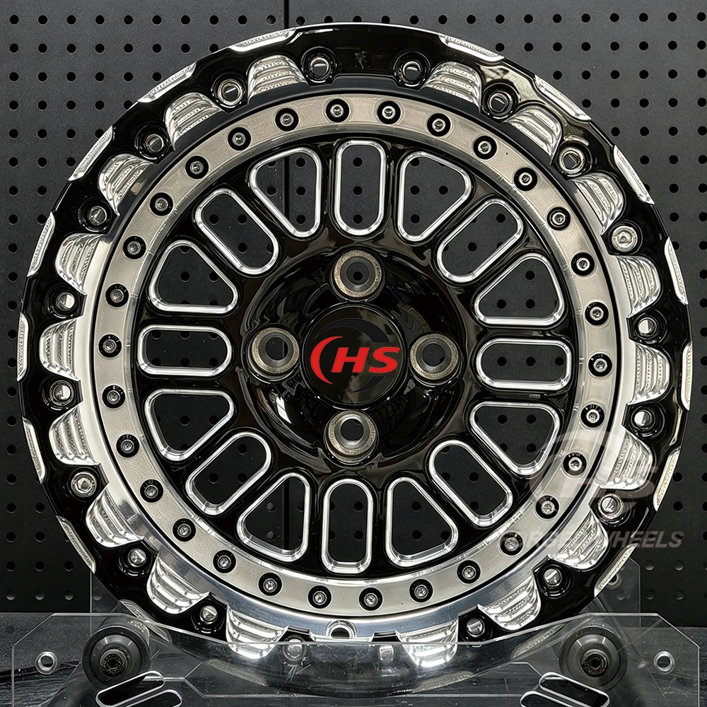 Drag Racing Milling Window Custom Forged Beadlock Wheels Rims for GT-R R35 Supra  S550/S650 C6/C7/C8 ChallengerHellcat