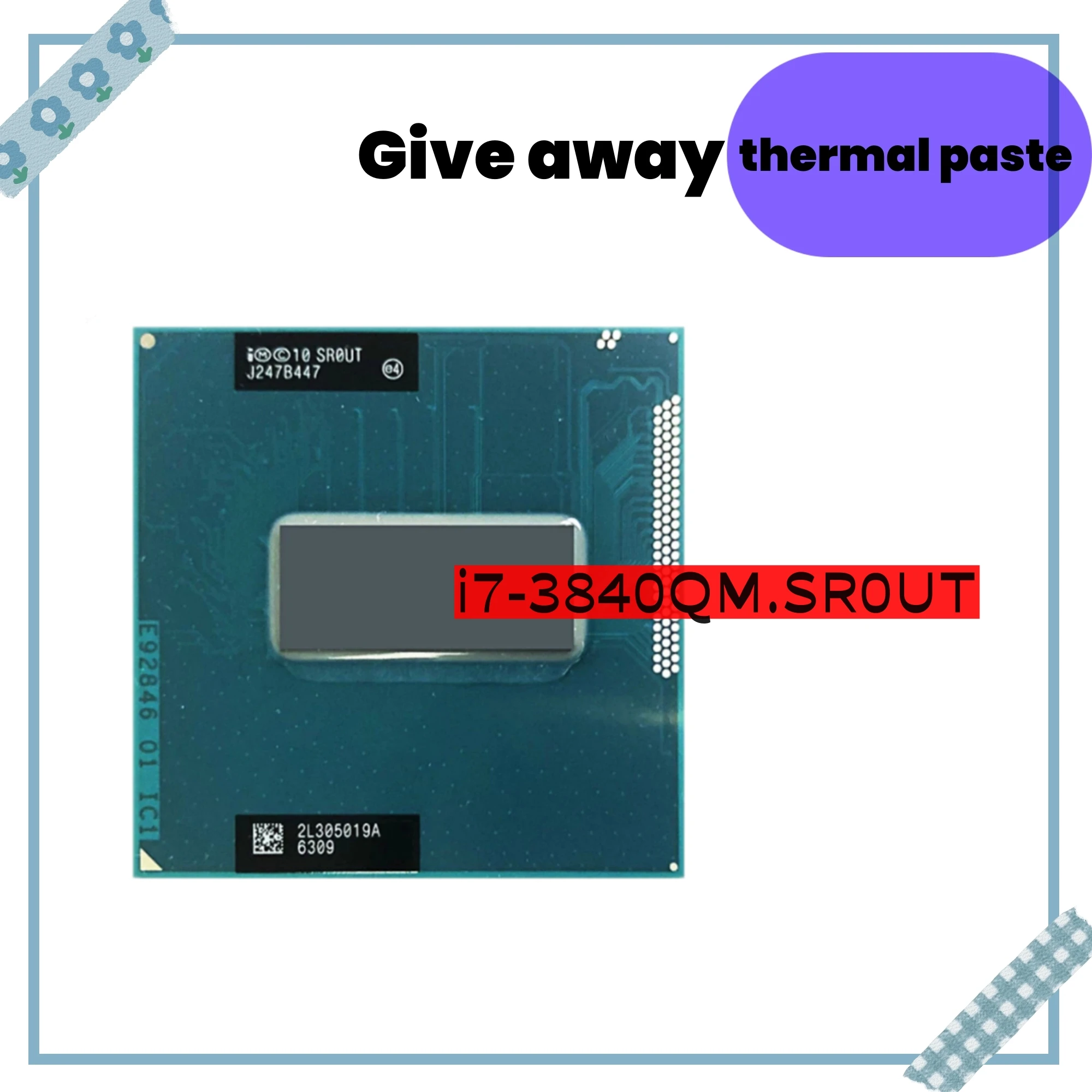 

Core i7-3840QM i7 3840QM SR0UT 2,8 ГГц Б/у четырехъядерный восьмипоточный процессор 8M 45 Вт Socket G2/rPGA988B