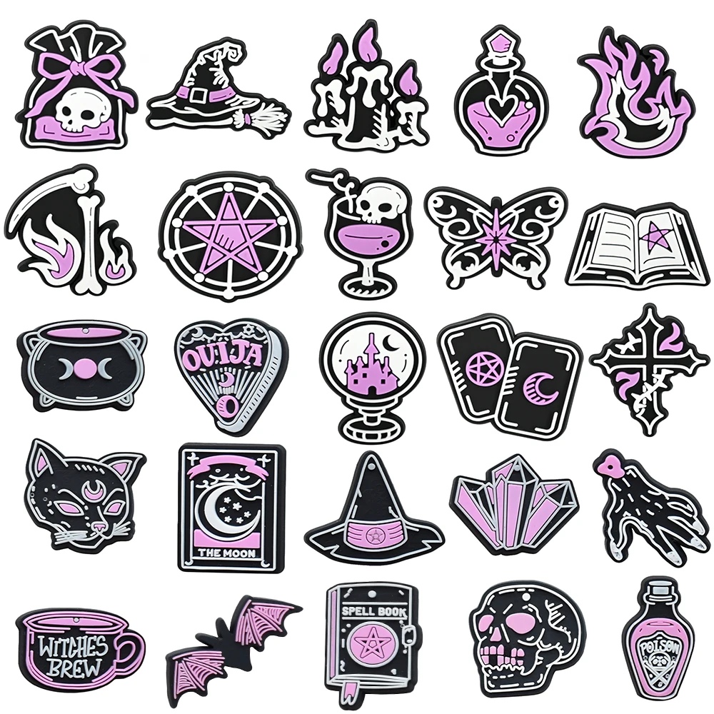 2025, Halloween Magic Series Schuh-Charms, Cartoon für Clogs, Schuhdekoration, Premium-Qualität, beliebte Charms-Accessoires, tolles Geschenk