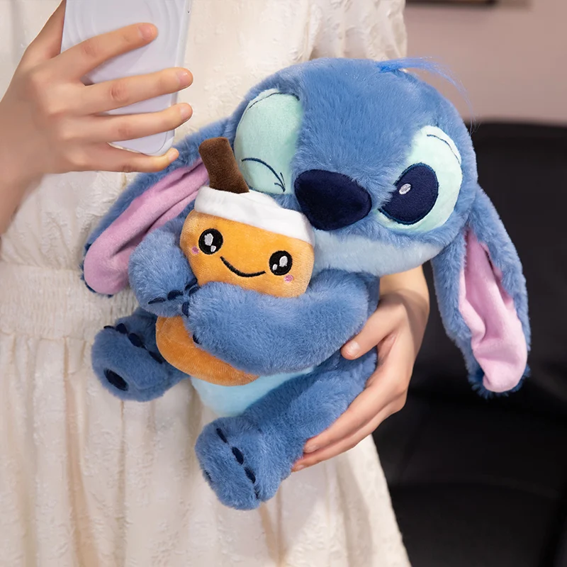 ديزني ليلو وستيتش محشوة أفخم دمية كوب الشاي الحليب غرزة بطة غرزة دمية الإبداعية Kawaii وسادة لعبة طفل هدية عيد الميلاد