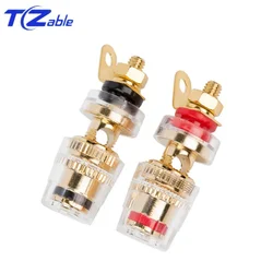 8pcs Speaker Terminal Connector Amplifier Gold Plated Banana socket For Speakers Audio Connectors Acoustics Terminals Adapters