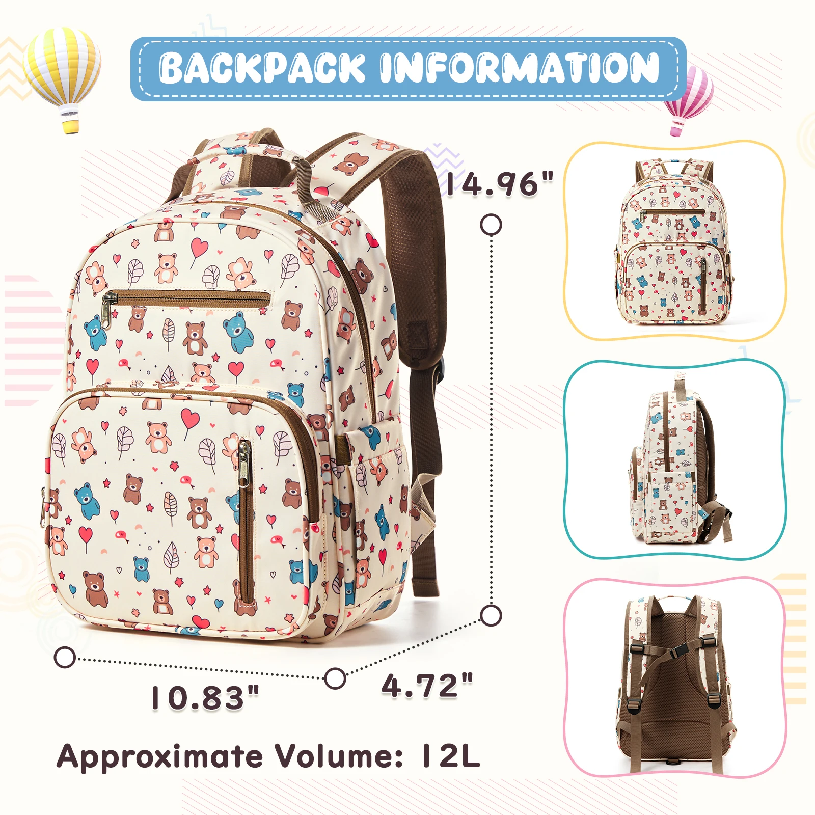 Preschool Toddler Backpack For Boys Girls, Elementary School Mini Backpack For Travel, Small Kindergarten Kids Child Backpacks