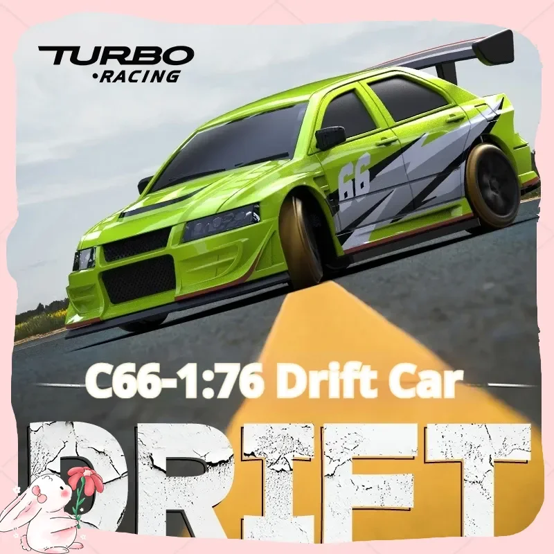 

New 2025 Turbo Racing 1:76 Mini Electric Remote Control Model Car C66 Simulation Drift Car Pocket Car Rc Boy Toy Christmas Gift