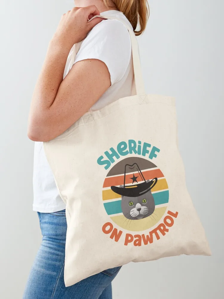 Sheriff On Pawtrol Tote Bag custom fabric bag bags woman 2025 Canvas Tote Bag