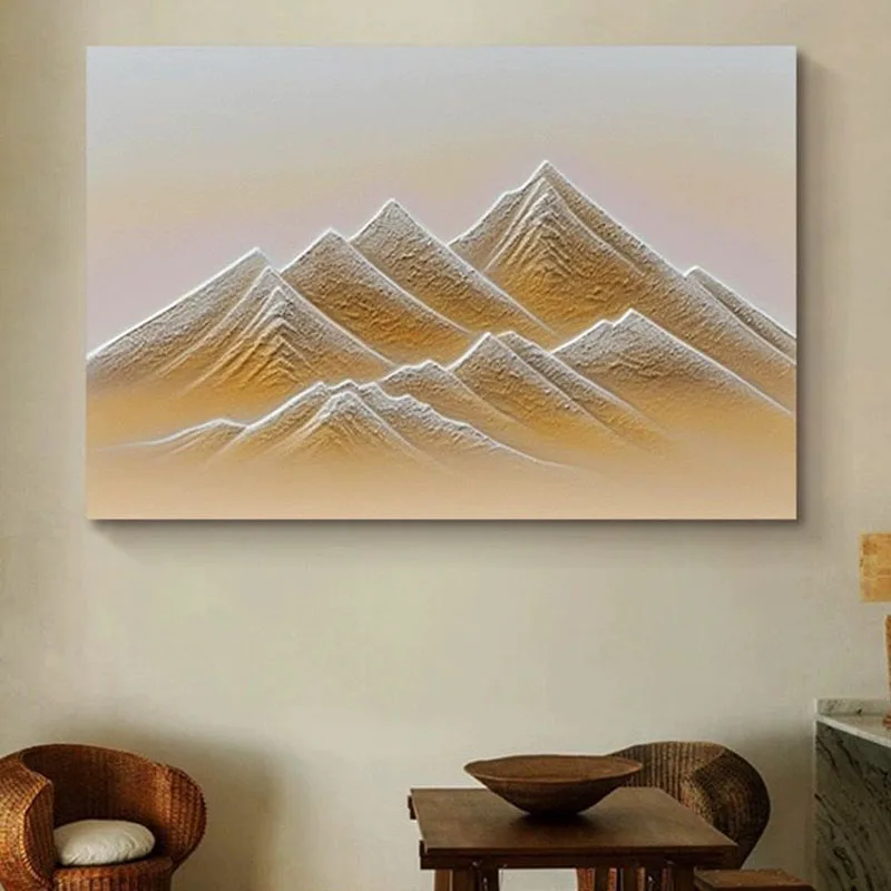 High Quality Handmade Oil Painting of Jinshan Mountains Abstract Art Living Room Hanging Painting On Canvas Sofa Background Wall