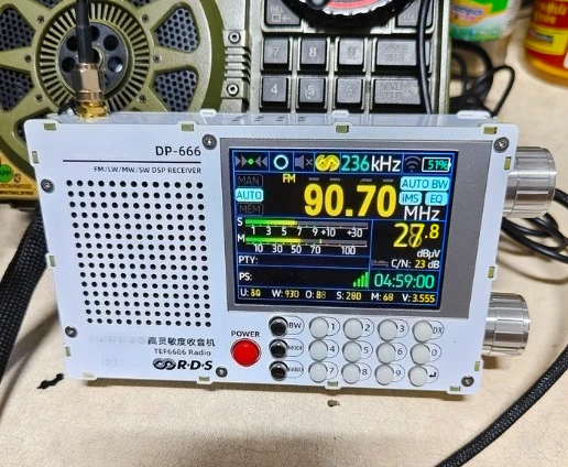 TEF6686 DSP 라디오 DP-666 고감도 풀밴드 FM AM 단파 휴대용 수신기